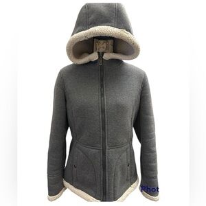 Weatherproof 1948 Women's Full Zip Outdoor Jacket Coat Gray Sherpa Medium